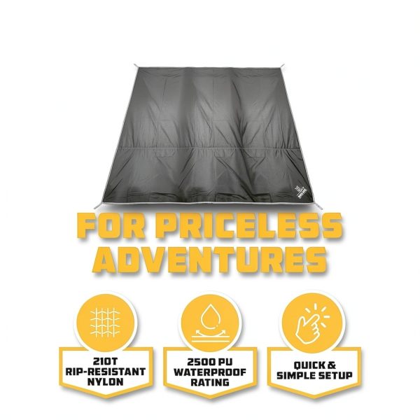 Camping Tarp Wise Owl Outfitters Waterproof Ultralight Large Gray-1